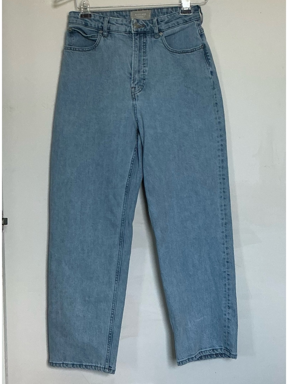 Everlane the curvy way-high jean 29 regular organic cotton light wash barrel